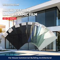 Film pour fenêtre noir avec logo personnalisé, 2 mil PET, design traditionnel, film pour fenêtre de bâtiment 5 ans, films décoratifs