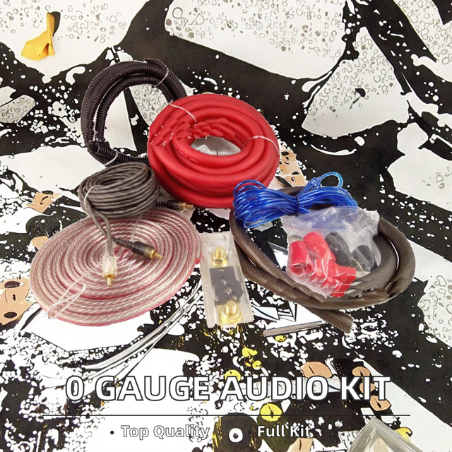 New Arrival 0 Gauge 4-Channel 12-24V Car Audio Cable Kit with Equalizers for Amplifier Subwoofer Speaker Installation