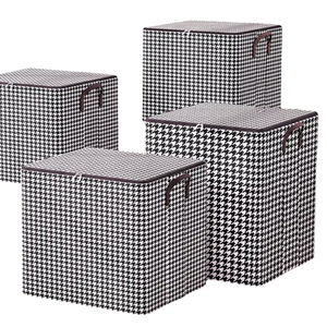 Houndstooth Clothing Organizer Storage Box Rectangle Wardrobe Bedroom Use - Product Image 4