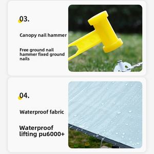 Vente Rectangle Jardin <span class=keywords><strong>Voile</strong></span> Extérieur Pare-Soleil Filet PU Enduit Fini Grande Taille Parasol pour Camping et Randonnée - Product Image 3