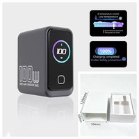 Chargeur rapide double USB-A 100W GaN avec écran LED intelligent, adaptateur mural de charge rapide intelligent AI pour iPhone Samsung