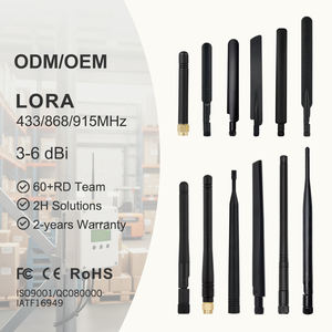 Antena LoRa omnidireccional de alta ganancia <span class=keywords><strong>3</strong></span>-6dBi 915MHz 868MHz 433MHz Antena de pato de goma para <span class=keywords><strong>IoT</strong></span> LoRaWAN Gateway con SMA macho - Product Image 1