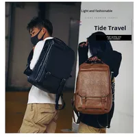 Sac à dos unisexe en PU imperméable et durable, vente en gros, pour sports de plein air, voyage, ordinateur portable, étudiant, école, affaires