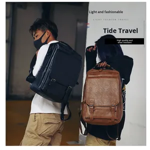 <span class=keywords><strong>Sac</strong></span> à <span class=keywords><strong>dos</strong></span> unisexe en PU imperméable et durable, vente en gros, pour sports de plein air, voyage, ordinateur portable, étudiant, école, affaires - Product Image 4