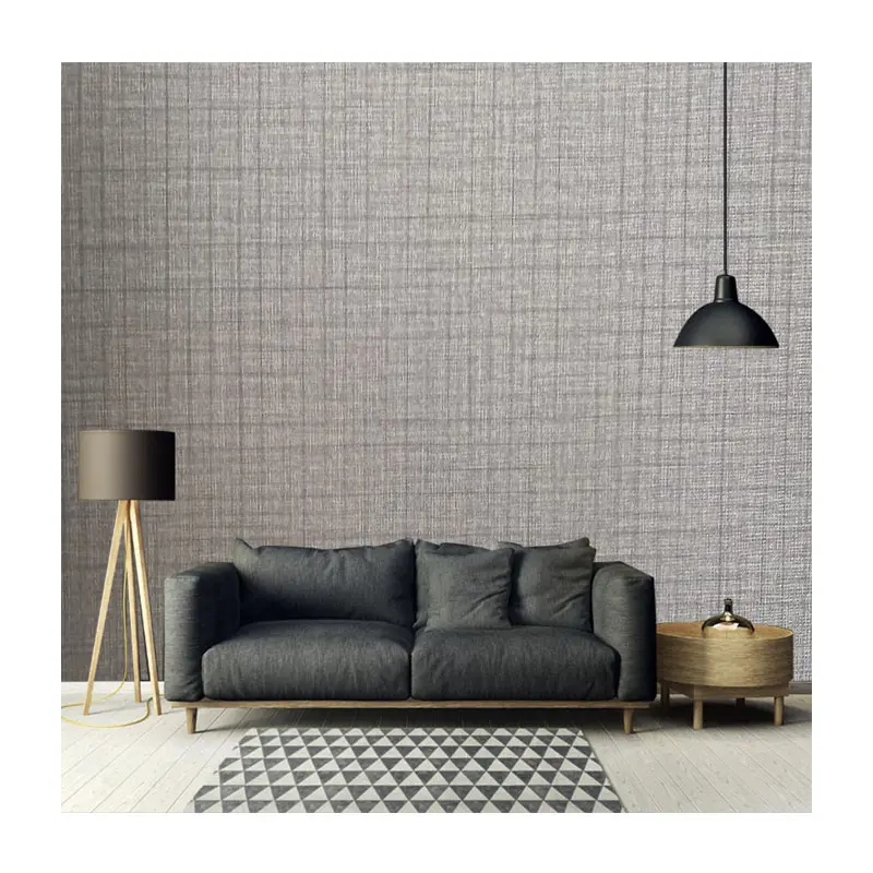 Room wallpaper design no heavy metal simple modern nonwoven wall covering Natural wallpaper