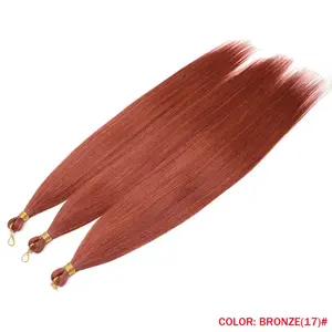 Venta al por mayor trenzas de ganchillo pelo trenzado sintético <span class=keywords><strong>Ariel</strong></span> pelo de caballo recto 30 "mechones Ombre Rubio extensiones de pelo de ganchillo - Product Image 2