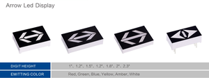 Houkem-2232-AW Màn Hình Led Mũi Tên Trắng 1 Inch, Màn Hình Thang Máy Led 7 Đoạn Mũi Tên Hai Đầu - Product Image 3