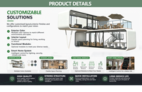 Maisons conteneurs préfabriquées mobiles en acier galvanisé avec finition extérieure en panneaux d'aluminium pour parcs forestiers et stations balnéaires – Livraison rapide