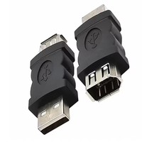 Adaptateur Convertisseur Connecteur Firewire IEEE 1394 6 Broches Femelle vers USB Mâle pour Imprimante, Appareil Photo Numérique, PDA, Scanner, Disque Dur
