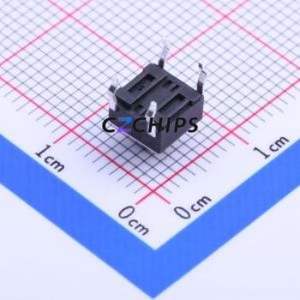 TS-1102-5516 Tactile Switch Through hole Component (THT)-4P,6x6mm Switch Single Pole Single Throw Round Button 1.6N Through Hole - Product Image 2