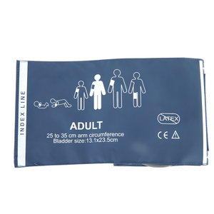 Acessórios Médicos Edan Manguito NIBP Reutilizável Azul em PU Tubo Único 25-35 cm para Uso Hospitalar - Product Image 3