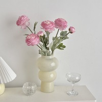 Fleurs artificielles de renoncule à toucher réel faites à la main pour la décoration de salon et d'événements de mariage, fleurs de renoncule asiaticus