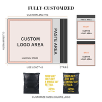 Enveloppes en polyéthylène (PE) écologiques, imperméables et de taille personnalisée pour vêtements, chaussures et chaussettes - Sacs d'expédition autocollants, recyclables et résistants aux déchirures