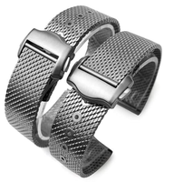 Bracelet de montre en acier titane de 20 mm, boucle déployante en maille, bracelet de montre pour 007 pour hommes