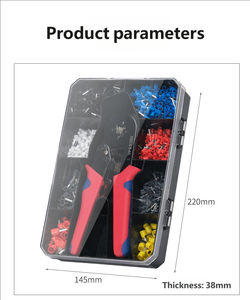 ชุดเครื่องมือจีบสายไฟแบบท่อ มาตรฐานอุตสาหกรรม DIY OEM จำนวน 800 1200 1800 ชิ้น 6 4A เหล็กกล้าคาร์บอน พร้อมกล่องและคีมจีบสายไฟ - Product Image 6