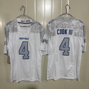 Großhandel Hochwertige Neue Stile American Football Trikot Herren Besticktes Rugby Trikot Bills Team Trikots - Product Image 2