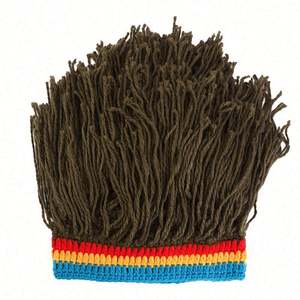 Bonnet unisexe en gros avec bande large colorée, style hip-hop, bonnet tricoté d'extérieur en acrylique, casquette d'hiver - Product Image 6