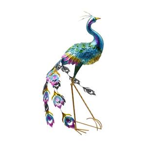 22.5 Inch Blauwgroene Vogel Gazon Sculpturen Solar Tuin Verlichting Tuin Decor Pauw Voor Buiten Patio Veranda Achtertuin - Product Image 5