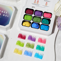 Nouveau Pat Nail Art Macaron Gradient Tacheté Couleur Longue Durée Designer Gel UV 15ml Salon Lampe LED Tremper Logo Personnalisé Peinture À Ongles
