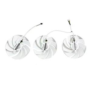 Ventilador de GPU de 95MM y 4 pines PLD10010B12HH para <span class=keywords><strong>MSI</strong></span> GeForce RTX <span class=keywords><strong>4080</strong></span> 4070TI <span class=keywords><strong>Gaming</strong></span> <span class=keywords><strong>Trio</strong></span>, ventilador de refrigeración para tarjeta de video blanca - Product Image 4