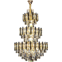 Lustres en cristal LED sur mesure de grande taille pour la décoration intérieure de luxe, plafonds hauts, bâtiments en duplex, grands hôtels, églises, escaliers