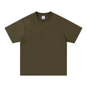Personalizado cuello redondo Premium algodón en blanco de lujo de gran tamaño Boxy hombres de manga corta Camiseta lisa de talla grande camisetas de los hombres - Product Image 3