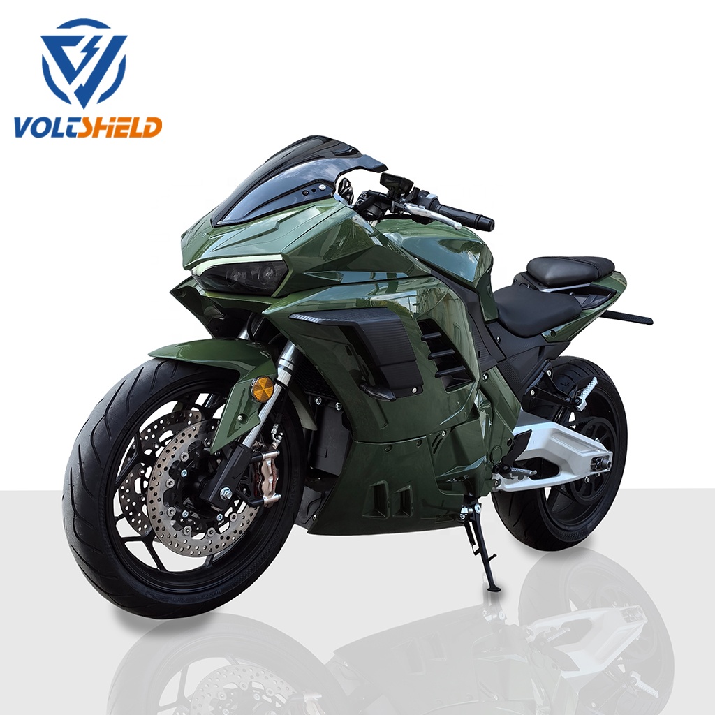 VOLTSHIELD Novo Design Motocicleta Elétrica de Alta Potência 10KW Centro De Refrigeração A Água Motor Com Belt Drive Corrida Moto Elétrica