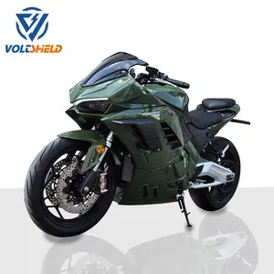 VOLTSHIELD yeni tasarım yüksek güç elektrikli motosiklet 10KW su soğutma merkezi Motor ile kayış tahrik yarış elektrikli motosiklet