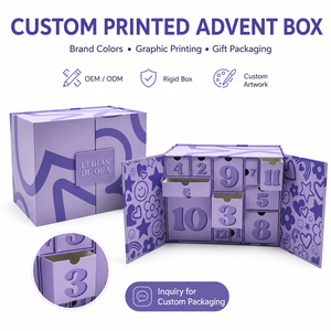 Emballage vide personnalisé pour boissons, bonbons, produits <span class=keywords><strong>de</strong></span> beauté, maquillage, cosmétiques, <span class=keywords><strong>calendrier</strong></span> <span class=keywords><strong>de</strong></span> <span class=keywords><strong>l</strong></span>'<span class=keywords><strong>avent</strong></span> <span class=keywords><strong>de</strong></span> Noë<span class=keywords><strong>l</strong></span> à 12 jours, boîte mystère pour cadeau - Product Image 3