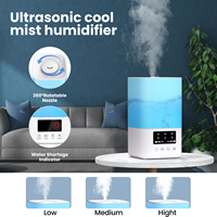 Humidificateur d'air ultrasonique 2,5 L, humidificateur à brume avec minuterie 2/4/8H, 3 vitesses, faible bruit, avec huiles essentielles et aromathérapie