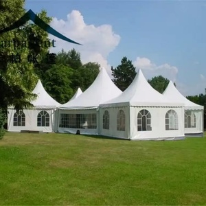 Carpa Pagoda de 6x6 m con Techo Alto, Carpa para Fiestas, Eventos, Bodas, Ferias Comerciales, Iglesias y Casas - Product Image 1