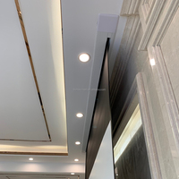 Écran de projection motorisé à tension par languette en aluminium encastré au plafond pour cinéma maison, écrans de cinéma électriques montés au plafond