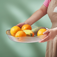 Plats de service modernes en plastique cristallin de luxe, écologiques, pour fruits, salades, aliments, et rangement de friandises, snacks secs et bonbons