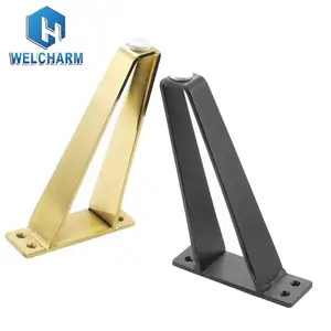 Modern Furniture Accessories Table Feet Chrome Golden Square Sofa Legs Metal Legs For Furniture