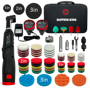 Polisher Gift Set 2*12v2000mAh Lithium Batteries Cordless DA/RO Mini Auto Buffer Polisher Set Wireless Car Detailing <b>Machine</b> - Product Image 1