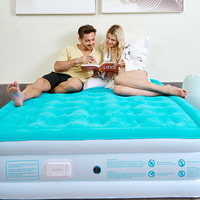 Lit d'air floqué en PVC pour 2 personnes OUTAFUN, matelas gonflable de camping, taille Queen, portable, pompe électrique intégrée, mobilier de maison