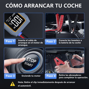 Arrancador de Coches Multifunción con Banco de Energía USB de 12800mAh, Corriente Máxima de 2800A y Luz LED - Product Image 3