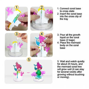 DIYマーメイドルッククリスタルグローイングクリスマスツリーキッズ用カラーカスタムSTEM学習 & 教育おもちゃ女の子へのギフト - Product Image 3