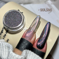SH Pigment holographique multichrome de haute qualité effet caméléon, poudre de fard à paupières laser miroir à changement de couleur, pour nail art et chrome 9DLS06