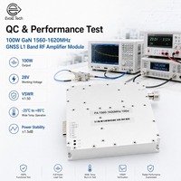 Módulo Amplificador de Potencia RF Lineal GaN GNSS L1 de 100W, 1560-1620MHz, DC28V, Control RS485, Salida N-F, Ultra Bajo Ruido, Alto P1dB, Aluminio