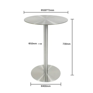 Vente en gros de pieds de meubles Pieds de table élégants et modernes en acier inoxydable brossé argenté pour les endroits haut de gamme - Product Image 6