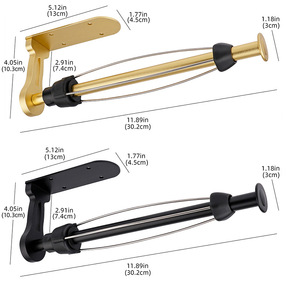 Nuovo Design, Portarotolo da <span class=keywords><strong>Cucina</strong></span> Quadrato in Acciaio Inossidabile con Ammortizzazione, Montaggio a Parete Senza Foratura, per Bagno e <span class=keywords><strong>Cucina</strong></span> - Product Image 6