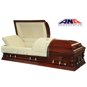 ANA <span class=keywords><strong>funeral</strong></span> suministros sólido nos madera <span class=keywords><strong>de</strong></span> nogal ataúd para el muerto. - Product Image 1