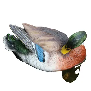 Real life size resin floating duck figurines for garden decor