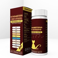 One Step Dog, Cat, Pet Urine Test Strips PH, Infection, Diabetes Vet 10 Parameter Urine Testing Strips