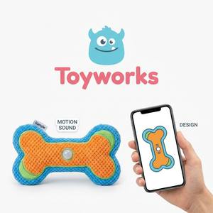 Peluche per Cani Personalizzato con Suono Attivato dal Movimento, Accessorio per Cuccioli, Giocattolo Mascotte Personalizzato per Animali Domestici - Product Image 1