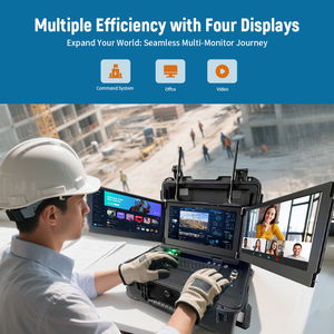 15.6 inch 26800mAh mạnh mẽ máy tính xách tay IP68 với ba Màn hình GPS Rugged máy tính xách tay 3 màn hình - Product Image 2