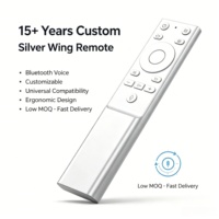 Control Remoto Universal de Aleación de Aluminio Ble Voice RCT5015 de 15 Teclas con Código de Aprendizaje para Proyector, TV y Automatización del Hogar a través de 2.4G