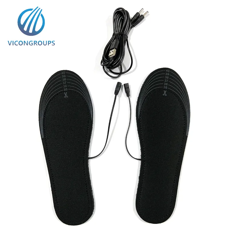 Palmilhas aquecidas personalizadas, palmilhas aquecidas de 5v usb para dc para sapatos