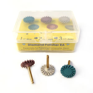 Kit de roues de polissage en résine <span class=keywords><strong>composite</strong></span> dentaire polisseuse diamantée à dents flexibles en spirale RA Burs - Product Image 1